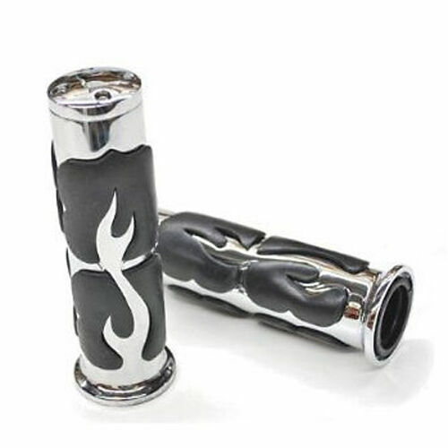 Manopole Harley Davidson custom flame cromate Sportster Dyna Softail V-Rod Touring
